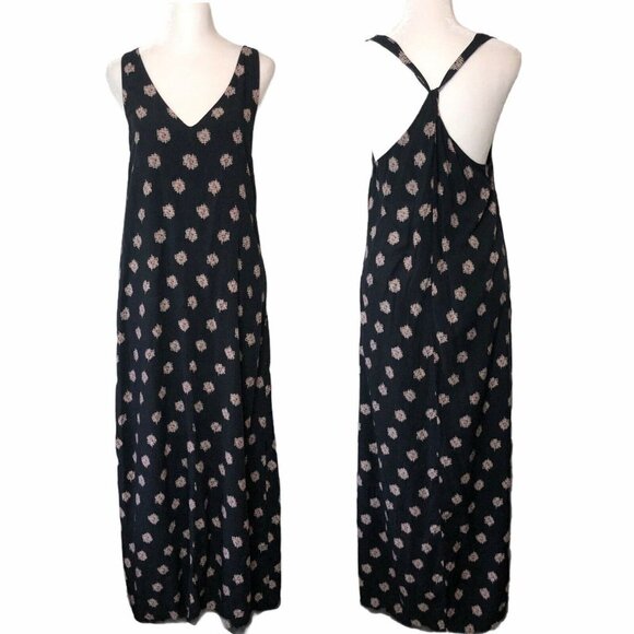 GAP Size S Black Maxi Dress Sleeveless Twist Back - Picture 1 of 8